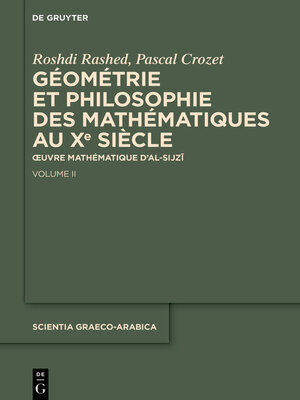 cover image of Géométrie et philosophie des mathématiques au Xe siècle